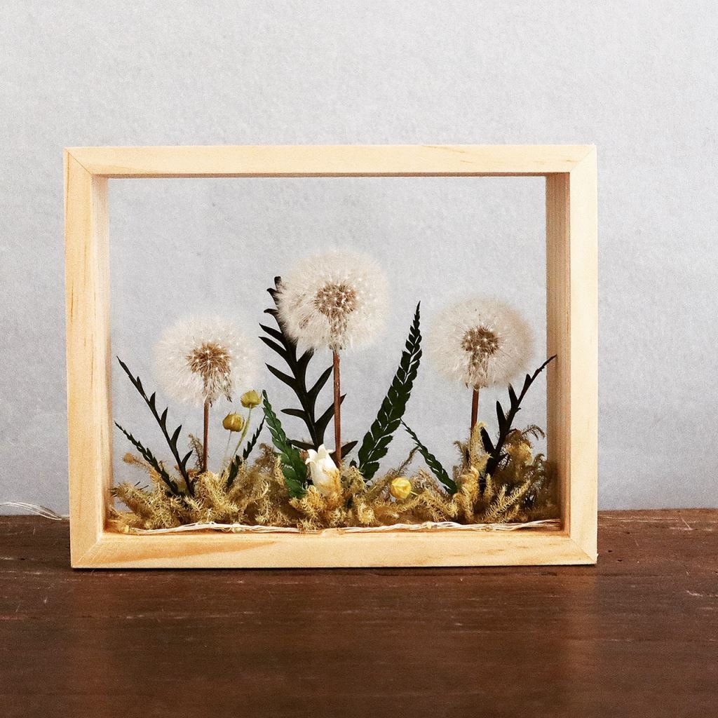 【夢天涯】蒲公英永生花_玻璃畫框｜ 燈飾｜居家裝飾